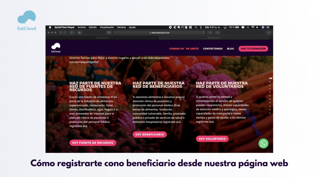 1 Creación de beneficiario en el formulario web