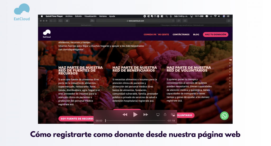 1 Creación de donante en formulario web