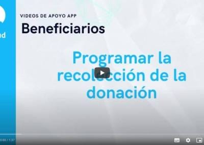 5 Programar la recolección de la donación aceptada