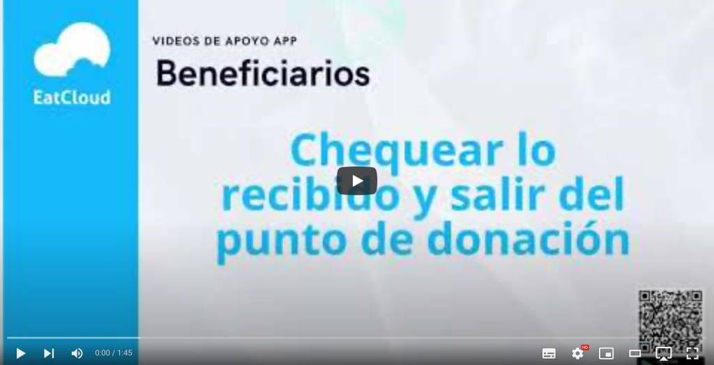 9 Chequear lo recibido y salir del punto de donación