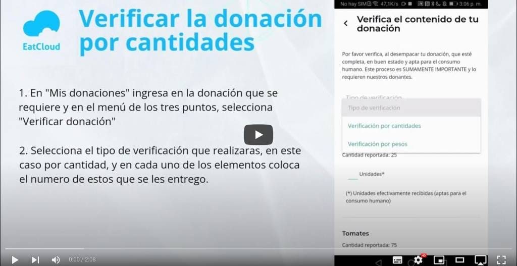 10 Verificación de donación por cantidad