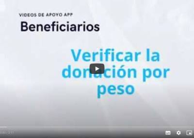 11 Verificación de la donación por peso