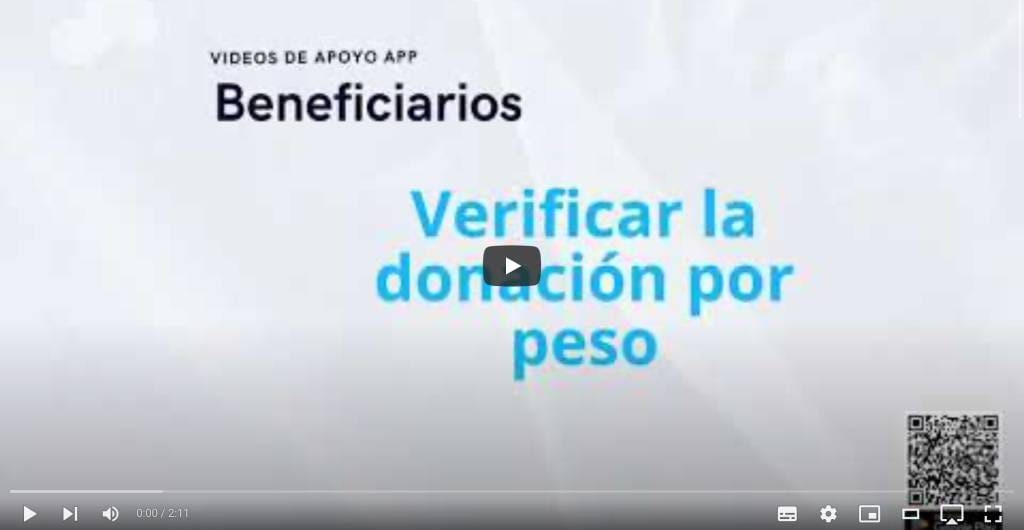 11 Verificación de la donación por peso
